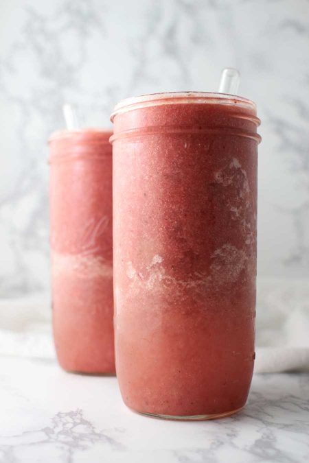 Strawberry-Melon Agua Fresca recipe from acleanplate.com #aip #autoimmuneprotocol #paleo