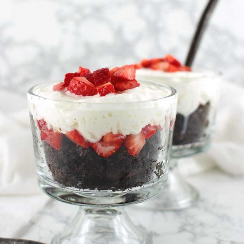Strawberry Brownie Parfaits - A Clean Plate
